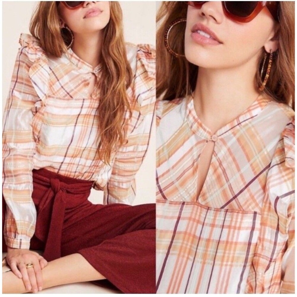 Anthropologie Current Air Polly Ruffled Blouse